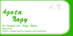agota nagy business card